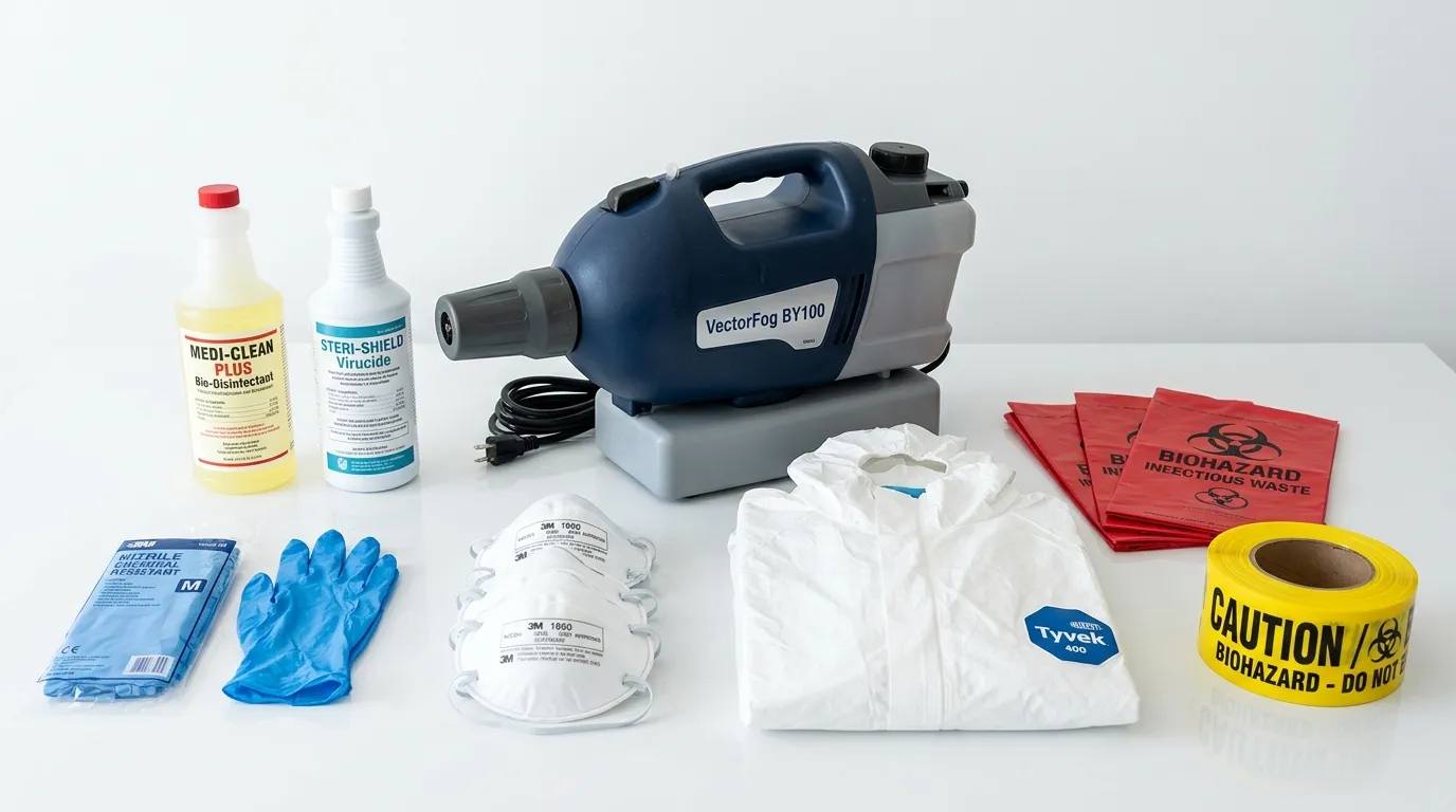 Professional biohazard remediation crew working in Bound Brook